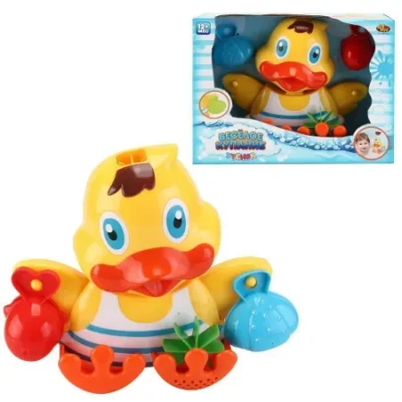 لعبة الاستحمام المعروضة في المنطقة المحددة هي لعبة بطة طاحونة مائية