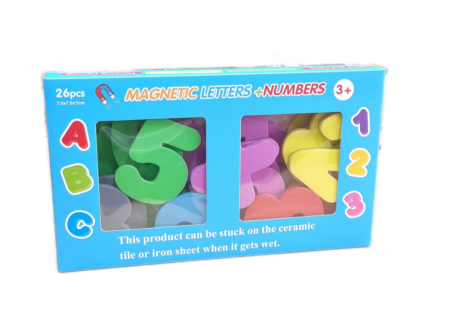 Magnetic letter and number