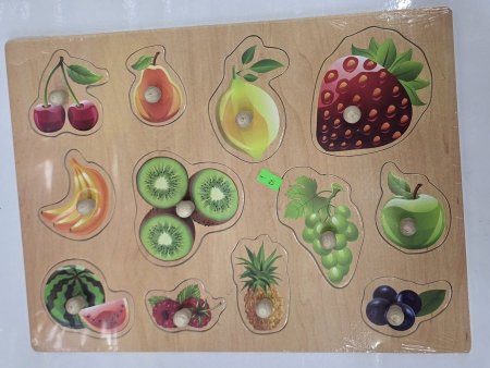 لعبة بازل خشبية لتعليم الأطفال أسماء الفواكه