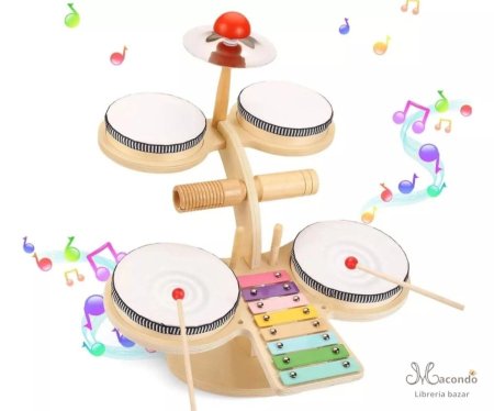 Wooden drum music station
