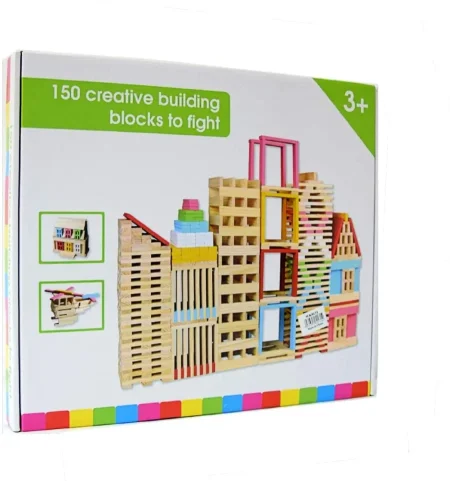 مكعبات البناء الخشبية الإبداعية "150 Creative Building Blocks To Fight"