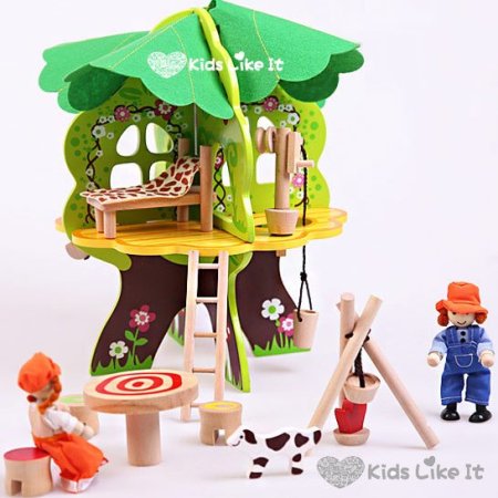 بيت دمى خشبي على شكل شجرة " Tree doll house "
