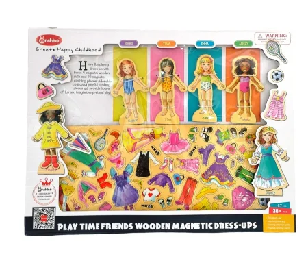 دمى تلبيس مغناطيسية ( wooden magmatic dress up )