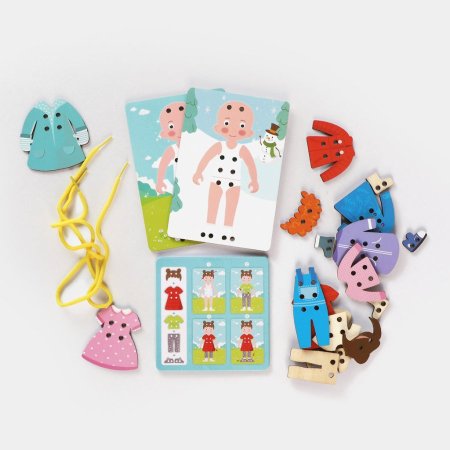لعبة لبيس خشب  "Personages Threading Plate"