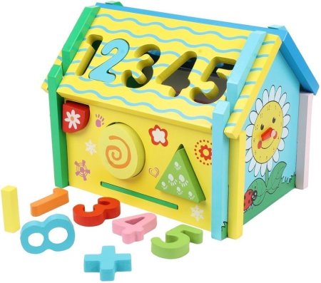 منزل الاعداد خشبي "Digital shape Disassembly house".