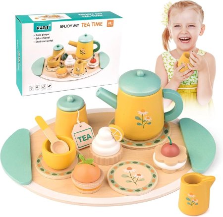 مجموعة الشاي الخشبية Enjoy my tea time