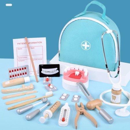 مجموعة العاب طبيب الاسنان الخشبية Doctor toy set