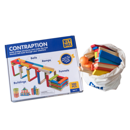 مجموعة مكعبات بناء خشبية Contraption