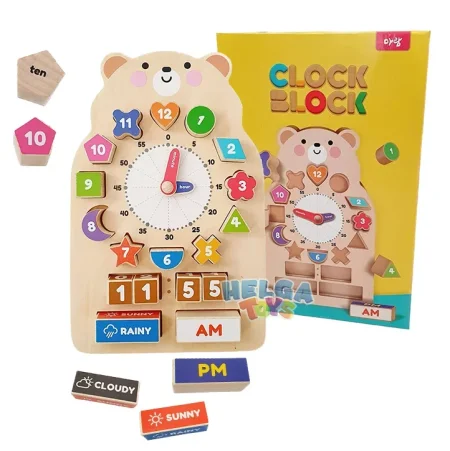 لعبة الساعة الخشبية Clock Block