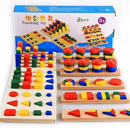 مجموعة منتسوري المكون من 8 قطع Teaching Toy