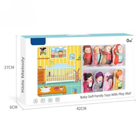 Baby soft family toys with play mat