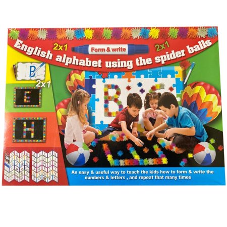 English alphabet using the spider balls