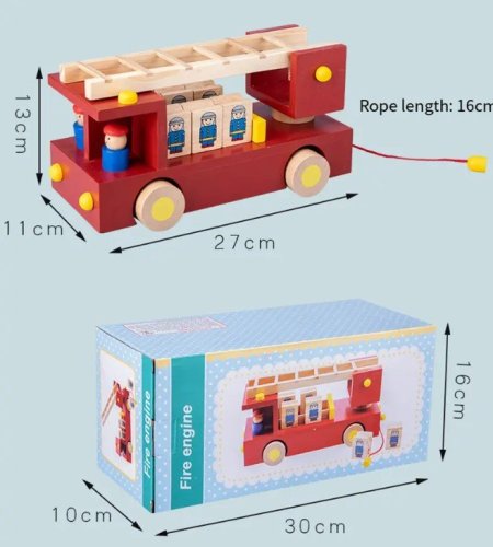 شاحنة الإطفاء الخشبية