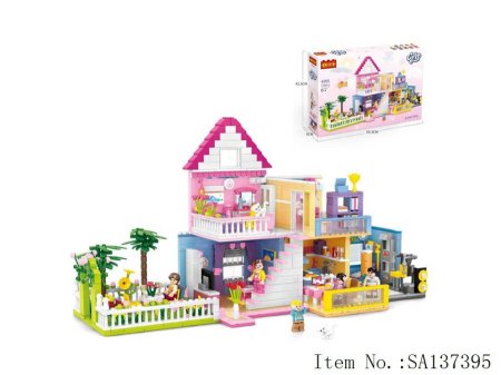 مجموعة مكعبات بناء فيلا مرحة للبنات من COGO