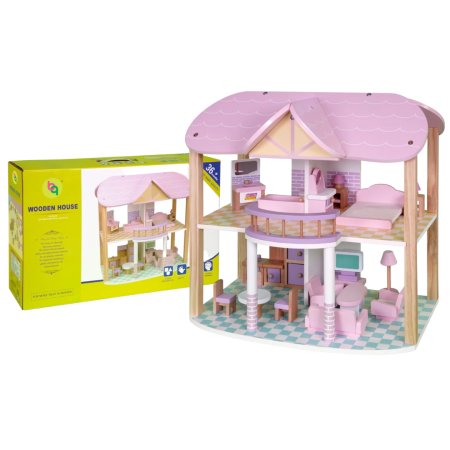 بيت الدمى الخشبي