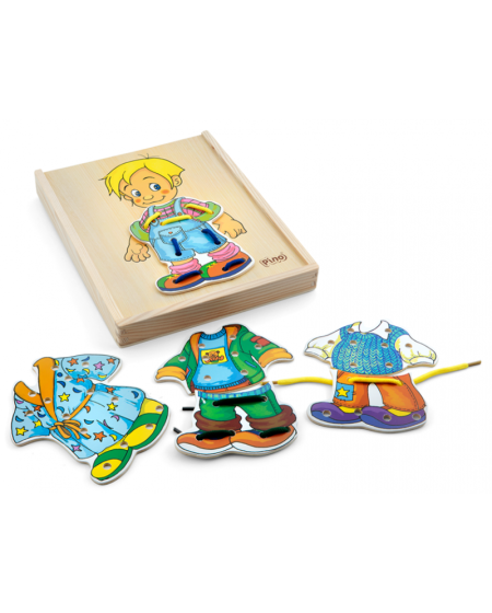 لعبة تخريم خشبية (أو "لعبة ربط")