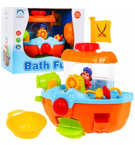 لعبة حوض الاستحمام هذه عبارة عن سفينة قراصنة