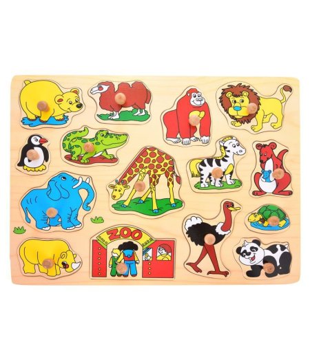 لوحة بازل خشبية الحيوانات