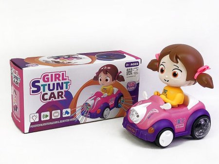 Girl stunt car