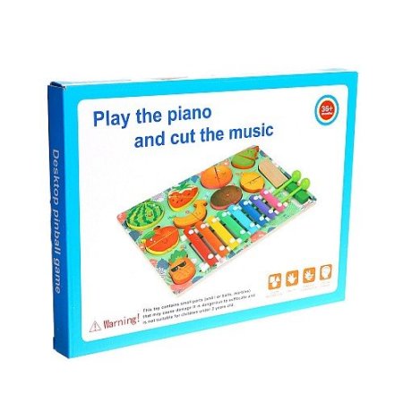 Play the piano and cut the music