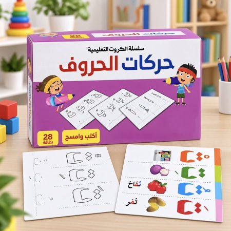 بطاقات حركات الحروف